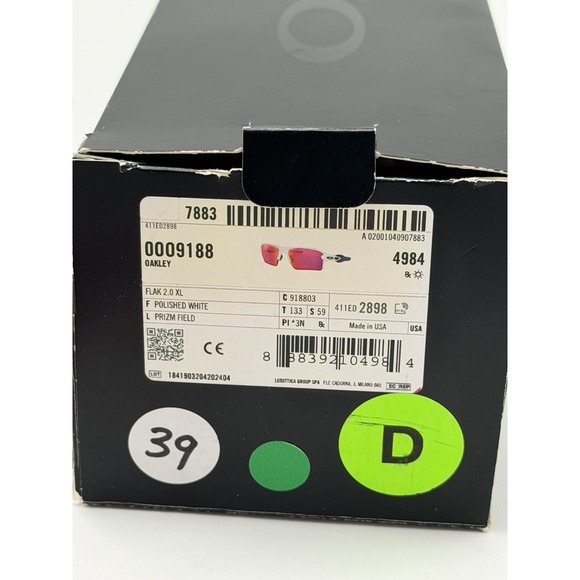 Oakley FLAK 2.0 XL SUNGLASSES OO9188-03 Polished White W/ PRIZM Field Lens - Picture 13 of 15